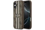 Mobil - Covers & Cases - GUESS 4G Printed Stripes MagSafe case for iPhone 17 - brown - 3666339491406