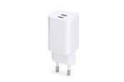 Mobil - Adaptere & Opladere - ESSENTIALS by UPSTRÖM 65W Dual Port USB-C GaN Charger | 2 Ports - White - GC651-E