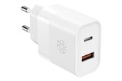 Mobil - Adaptere & Opladere - ESSENTIALS by UPSTRÖM 30W Dual Port USB Charger USB-C & USB-A | 2 Ports - White - UA300-E