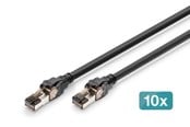 Netværkskabel - DIGITUS patch cable - 3 m - black - Sort - DK-1843-030-10