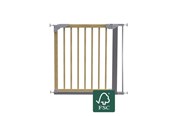 Baby Udstyr - BabyDan Designer Gate med 1 forlænger, nature/ silver - 501272