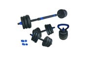 Sport & Fitness - ASG Vægtsæt 30 kg. Sort/Blå - ASG4520BLACKONE SIZE