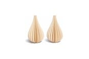 Boligindretning - Simiu - Juleophæng - 6 cm - Dråbe - Beige - 2 pak - 5714255018936