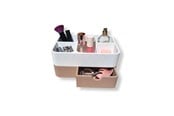 Boligindretning - Simiu - Drawia - makeup opbevaring - Hvid-marmor/lerbrun - 5714255019575