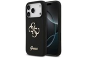 Mobil - Covers & Cases - GUESS Silicone Big 4G Script Case for iPhone 17 Pro - Black - 3666339522254
