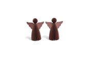 Boligindretning - Mumi3D Juleophæng - Engle - 9 cm - Rød - 2 stk. - 5714255018899