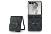 Mobil - Covers & Cases - GUESS 4G Classic MagSafe Case for Samsung Galaxy Z Flip 8 - Black - 3666339662646
