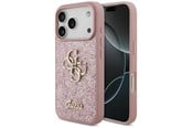 Mobil - Covers & Cases - GUESS Fixed Glitter Big 4G Case for iPhone 17 Pro / 18 Pro - Pink - 3666339673550