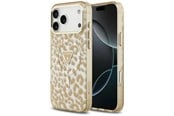 Mobil - Covers & Cases - GUESS IML Leopard Glitter Triangle Logo MagSafe Case for iPhone 17 Pro / 18 Pro - Brown - 3666339655341