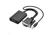 Skærmkabel - SiGN VGA Male to HDMI Female Converter with 3.5mm AUX - PC1784
