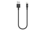 USB kabel - SiGN USB cable with Lightning 2.4A - for iPhone & iPad - 25cm - Black - 13-1223