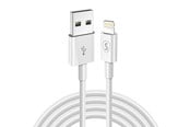 USB kabel - SiGN USB 2.0 cable with Lightning connector 2.1A - 12W - 1m - White - SKU24477-1