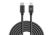 USB kabel - SiGN USB-C to Lightning Cable 2.1A - 3m - Black - SN-3B