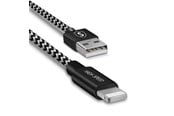 USB kabel - SiGN Skin Lightning Cable 2.1A - 1.5m - Black/White - SNCAB-L15M