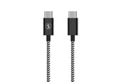 USB kabel - SiGN Skin USB-C to USB-C Cable 2.1A - 2m - Black/White - SNCAB-UU2M