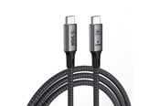 USB kabel - SiGN USB4 Thunderbolt 4 USB-C to USB-C Cable - 40Gbps - 8K 60Hz - 100W - 1.8m - Black/Grey - SN-CC100W