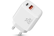 Mobil - Adaptere & Opladere - SiGN GaN Quick Charger USB & USB-C - PD & Q.C3.0 - 3A - 20W - White - SN-20PD-WH