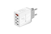 Mobil - Adaptere & Opladere - SiGN Fast charger 4xUSB-A - PD & QC 3.0 - 33W - White - SN-A4P