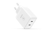 Mobil - Adaptere & Opladere - SiGN Dual USB-C PD Charger 40W - White - SN-PD40W