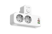 Mobil - Adaptere & Opladere - SiGN 20W Power Strip with LED Night Light - 2-way/2 xUSB-A/1x USB-C - White - SN-SE2337