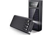 Powerbank - SiGN Powerful Solar Powerbank with Built-in Cables - Black - 20000 mAh - SEP-123