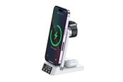 Mobil - Adaptere & Opladere - SiGN 3-in-1 Wireless Charging Stand with Alarm Clock - 15W - White - GBT-WD28