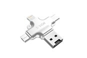 USB kabel - SiGN Micro SD Memory Card Reader for Mobile USB-C/USB-A/Micro USB/Lightning - SN-3IN1-Sil