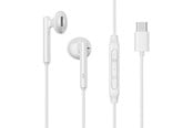 Hovedtelefoner/headset - SiGN USB-C Series Half-in-ear Wired Headphones - White - SN-EC05