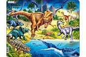 Puslespil - Larsen Puzzles Puslespil Dinosaurer - 57 brikker, Maxi (36.5x28.5 - NB3