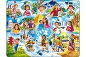 Puslespil - Larsen Puzzles Puslespil Børn fra hele verden - 15 brikker, Maxi - NM8
