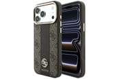 Mobil - Covers & Cases - GUESS 4G with Stripe Round and Classic Logos MagSafe Case for iPhone 17 Pro / 18 Pro - Brown - 3666339652548