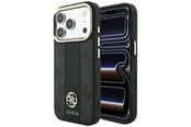 Mobil - Covers & Cases - GUESS 4G with Stripe Round and Classic Logos MagSafe Case for iPhone 17 Pro Max / 18 Pro Max - Black - 3666339652517