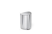 Affaldssortering - Simplehuman pedalspand – halvrund – 6 L – børstet rustfrit stål - CW2106