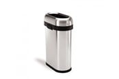 Affaldssortering - Simplehuman åben affaldsspand – smal – 50 L – børstet rustfrit stål - CW1467
