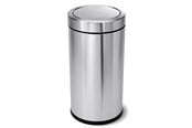 Affaldssortering - Simplehuman affaldsspand med vippelåg – 55 L – børstet rustfrit stål - CW1442