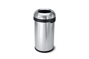 Affaldssortering - Simplehuman åben affaldsspand – Bullet – 60 L – børstet rustfrit stål - CW1407