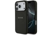 Mobil - Covers & Cases - GUESS Grained Gold Ring MagSafe Case for iPhone 18 Pro / 17 Pro - Black - 3666339673536