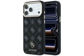 Mobil - Covers & Cases - GUESS Peony 4G Small Logo MagSafe Case for iPhone 17 Pro / 18 Pro - Black - 3666339654108