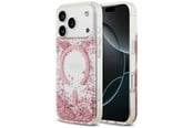 Mobil - Covers & Cases - GUESS Resin Bottom Glitter MagSafe Case for iPhone 18 Pro / 17 Pro - Pink - 3666339673598