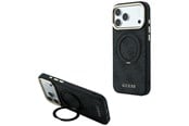 Mobil - Covers & Cases - GUESS Ring Stand 360 4G Classic Logo MagSafe Case for iPhone 17 Pro Max / 18 Pro Max - Black - 3666339654672