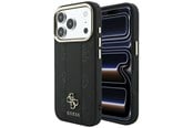 Mobil - Covers & Cases - GUESS Stripe Peony 4G Logo MagSafe Case for iPhone 17 Pro / 18 Pro - Black - 3666339653224