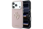 Mobil - Covers & Cases - GUESS Grained & Big Resin Logo Case for iPhone 18 Pro / 17 Pro - Pink - 3666339654948