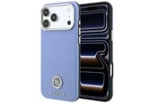 Mobil - Covers & Cases - GUESS Grained Round Strass Logo MagSafe Case for iPhone 18 Pro Max / 17 Pro Max - Blue - 3666339653835