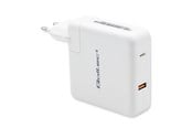 Mobil - Adaptere & Opladere - Qoltec GaN FAST 51710 Strømadapter - 108 W - USB-A/USB-C - Hvid - 51710