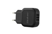 Mobil - Adaptere & Opladere - Qoltec Strømadapter 50191 - 3 x USB-A - 17 W - Sort - 50191