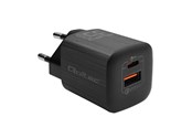 Mobil - Adaptere & Opladere - Qoltec GaN ULTRA 50764 - 35W USB-C/USB-A hurtigoplader - sort - 50764