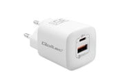 Mobil - Adaptere & Opladere - Qoltec GaN strømadapter 50763 - 35 W - USB-C og USB-A - Hvid - 50763