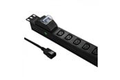 Strømkabel (ekstern) - Qoltec Overspænding 53999 strømskinne - 8 x IEC C13 - 3500 W - 1U 19-inch - 53999