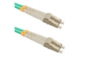 Netværksadapter (netkort, printserver mv.) - Qoltec LC/UPC multimode duplex patchkabel - 1 m - OM3 50/125 µm - Turkis - 54075