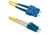 Netværksadapter (netkort, printserver mv.) - Qoltec SC/UPC til LC/UPC single-mode duplex fiber patchkabel - 1 m - Gul - 54031
